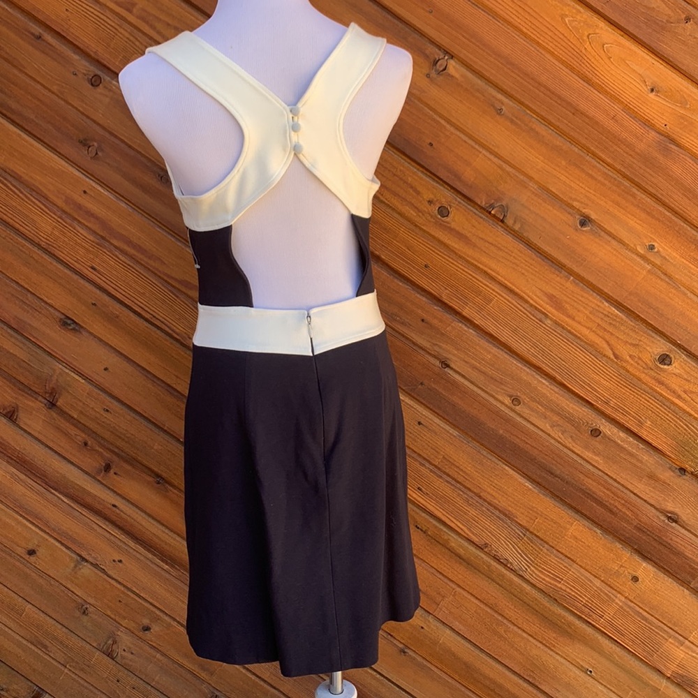Milly of New York Colorblock Dress Navy Cream Size Large - Picture 4 of 10